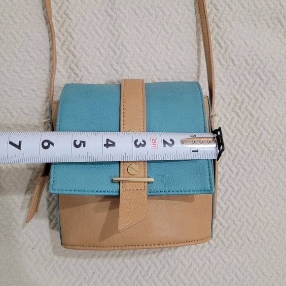 Big Buddha Small Vegan Crossbody Bag Aqua Blue Accents - Picture 9 of 16